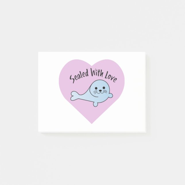 Post-it® Cute scellée avec amour (Devant)