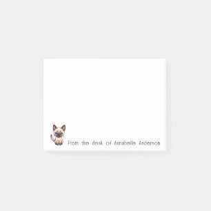 Post-it® Cute Siamese Chat Personnaliser les notes