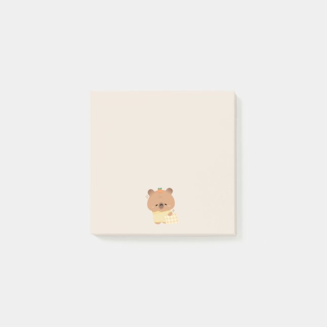 Post-it® Cute Sleepy Capybara (Devant)
