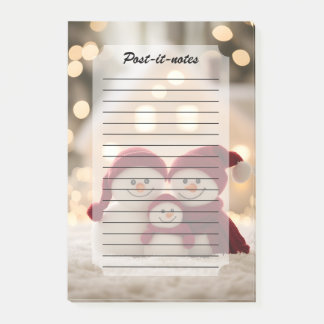 Post-it® Cute Snowman Family Winter Christmas