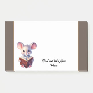 Post-it® Cute souris avec livre