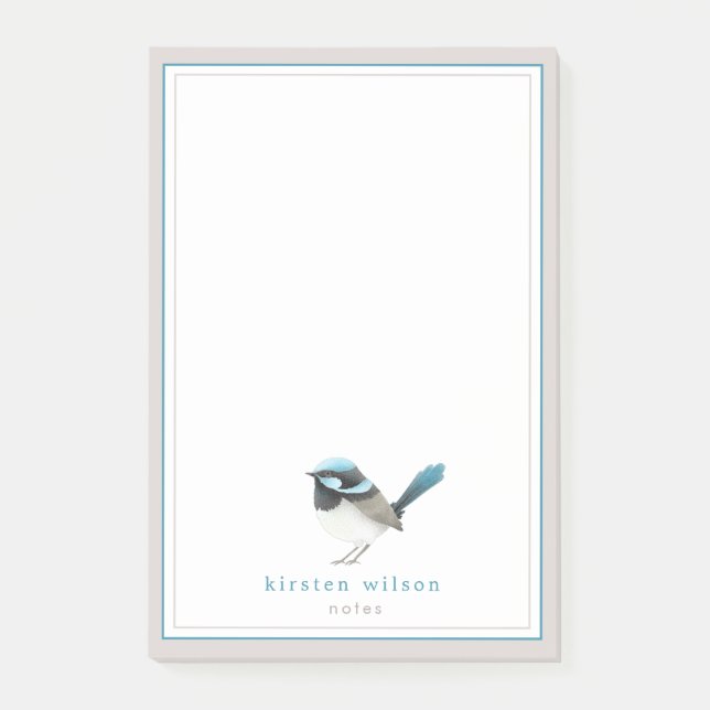 Post-it® Cute Superbe Fairy Wren - Personnalisé (Devant)