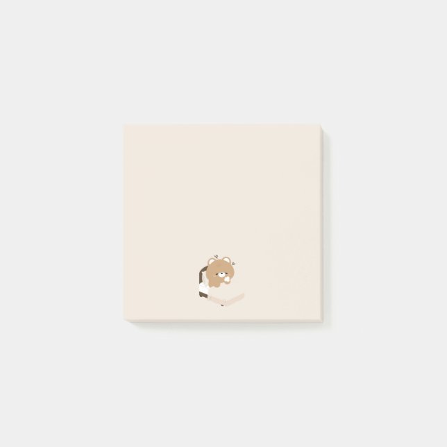 Post-it® Cute Tired Brown Bear (Devant)