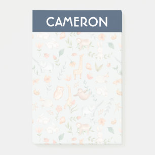 Post-it® Cute Turquoise bébé animal Pastel Motif