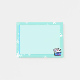 Post-it® Cute Unicorn Dream Bleu Étoiles