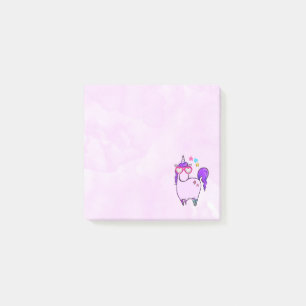 Post-it® Cute Unicorne dans les lunettes en forme de coeur