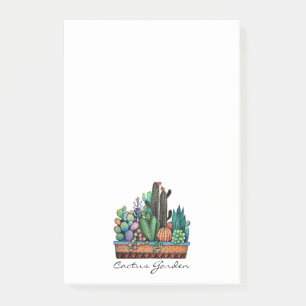 Post-it® Cute Watercolor Cactus Garden