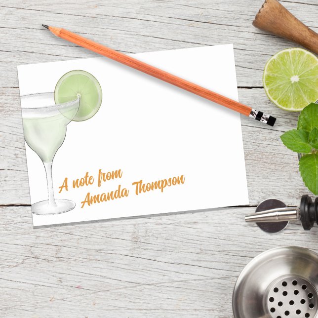 Post-it® Cute Watercolor Margarita Cocktails Personnalisés (Cute post it note with watercolor margarita cocktail)