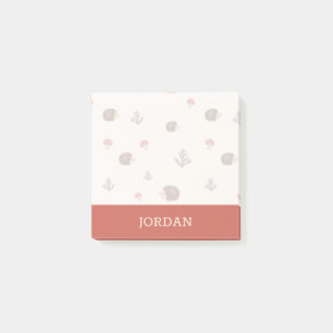 Post-it® Cute Woodland Hérisson et Motif de champignons