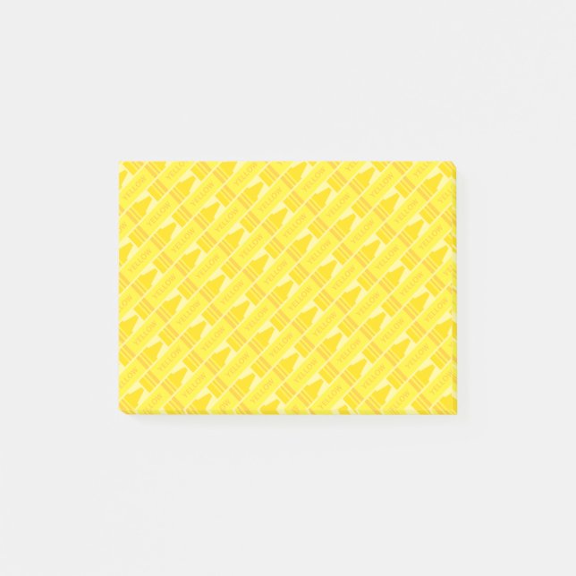 Post-it® Cute Yellow Crayon Artsy Motif (Devant)