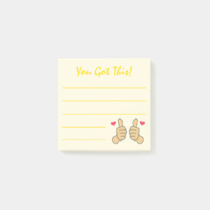Post-it® Cute Yellow Thumbs Up Vous Avez Obtenu Cette Citat