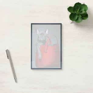 Post-it® Cutest Baby Animals French Bulldog in Handbag