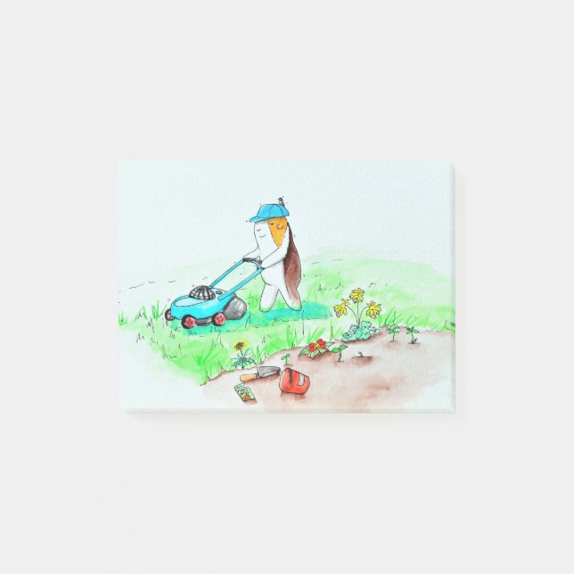 Post-it® Cutie the Guinea Pig the Gardener Peinture (Devant)