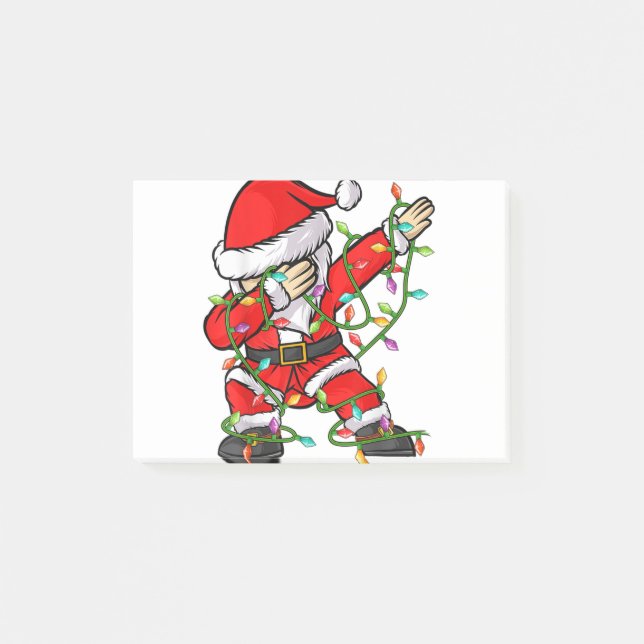 Post-it® Dabbing Santa Elf Friends Xmas Lights Ugly Christm (Devant)