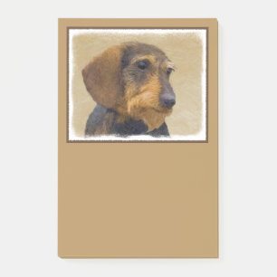 Post-it® Dachshund (À poils durs) Peinture Chien Art origin