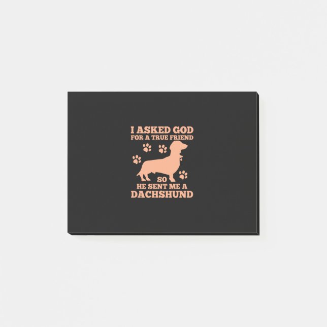 Post-it® Dachshund Est Mon Vrai Ami (Devant)