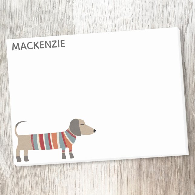 Post-it® Dachshund Wiener Sausage Chien Personnalisé (Fun personalized name Dachshund Wiener Sausage Dog Post It notes)