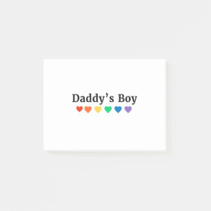 Post-it® Daddy's Boy, Pride Rainbow Hearts, Funny Cool LGBT
