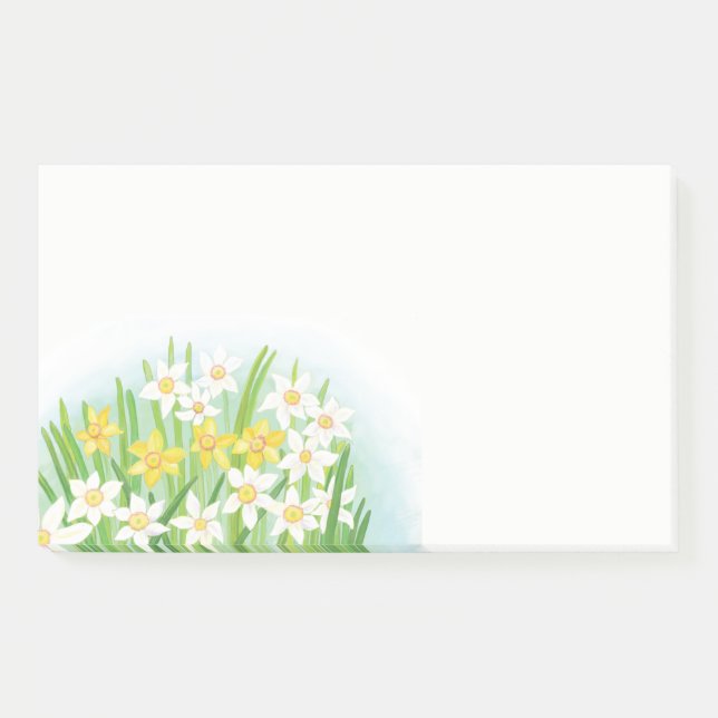 Post-it® Daffodiques jaunes et blanches printemps (Devant)
