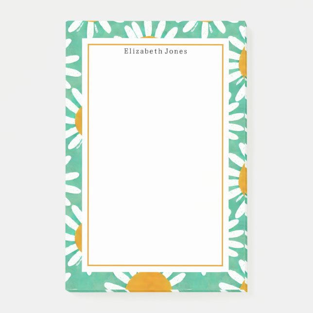 Post-it® Daisies d'art populaire Floral (Devant)