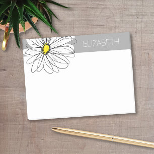 Post-it® Daisy tendance avec gris et jaune