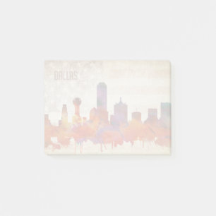 Post-it® Dallas, TX  Aquarelle Ville Skyline