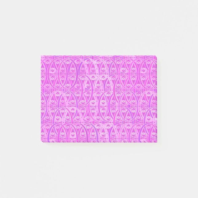 Post-it® Damas arabesques - lavande et orchidée (Devant)