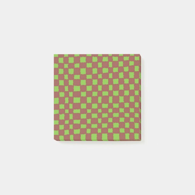 Post-it® Damier Terreux Brun Vert (Devant)