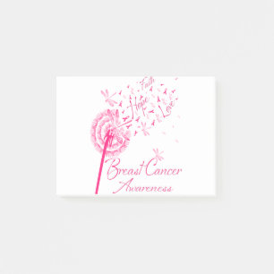 Post-it® Dandelion Faith Hope Love Cancer du sein Sensibili
