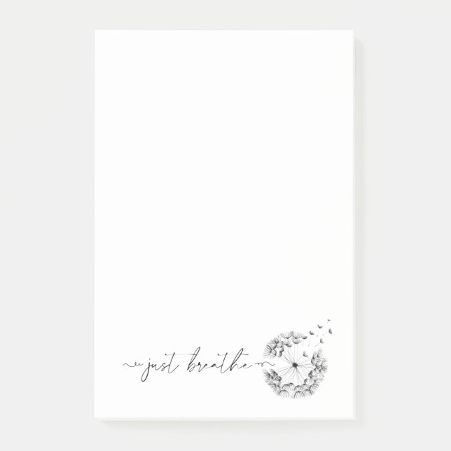 Post-it® Dandelion soufflant dans le vent - respirez la mod (Devant)