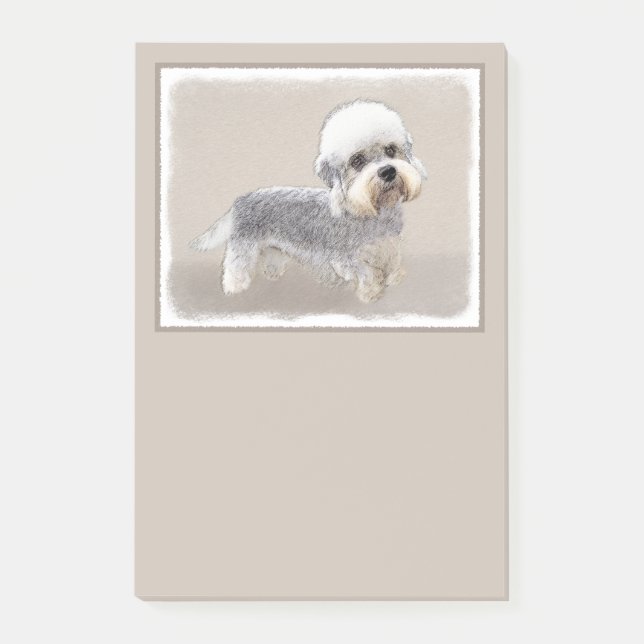 Post-it® Dandie Dinmont Terrier Peinture originale de Chien (Devant)