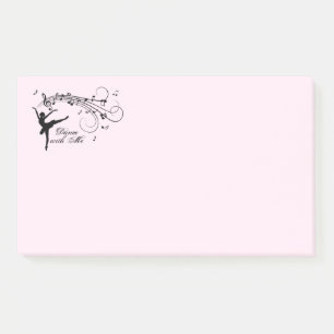 Post-it® Danse Extraordinaire Ballerina avec musique rose