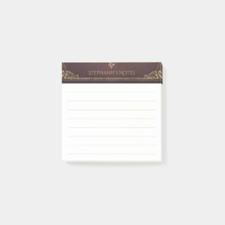 Post-it® Dark Academia Vintage Scrollwork Book Cover