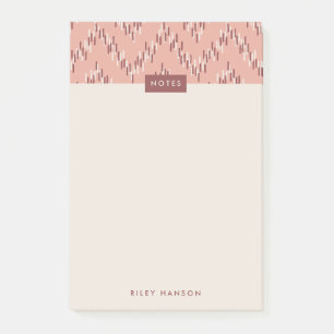 Post-it® Dashing Boho Ikat Zig Zag Motif Post-It - Rouge