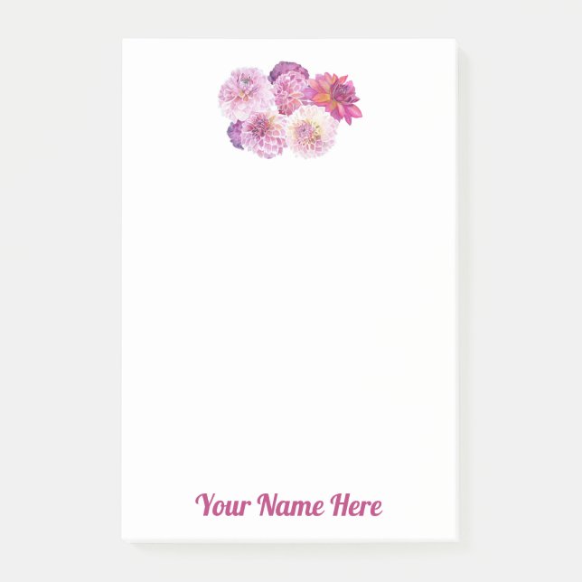 Post-it® Dazzling Dahlia Post It Notes (Devant)