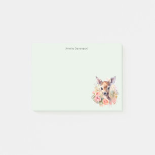 Post-it® De Beaux Cerfs Entourés De Roses