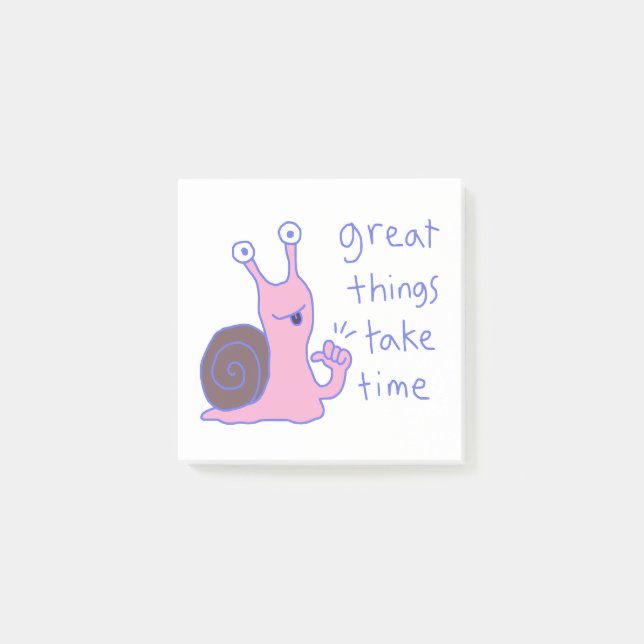 Post-it® De belles choses prennent du temps Motivation Esca (Devant)
