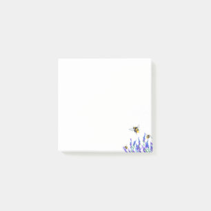 Post-it® De belles fleurs de printemps et des abeilles vole