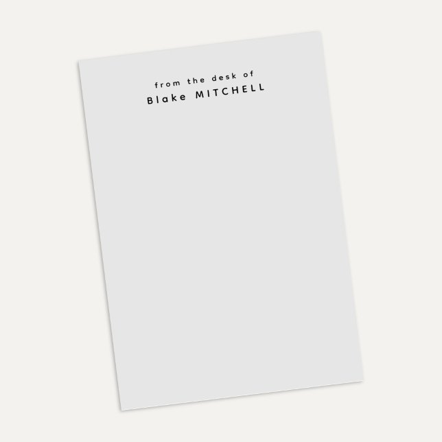 Post-it® De la part de Simple Monogram Gray   (Créateur téléchargé)