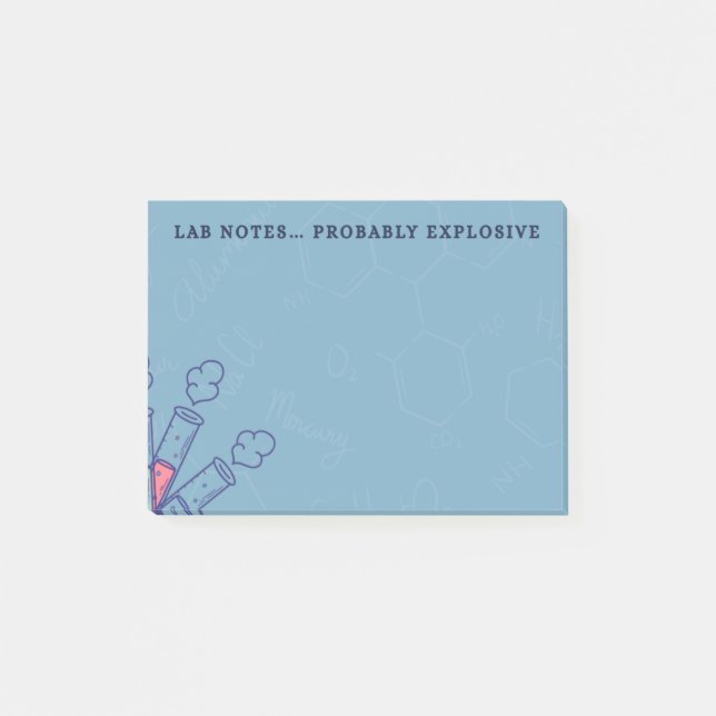 Post-It de laboratoire de chimie amusant (Devant)