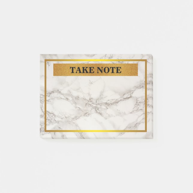 Post-it® De marbre personnalisés prennent la note avec la (Devant)