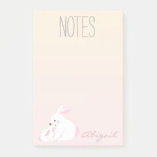 Post-it® De mignons lapins Notes postales personnalisées