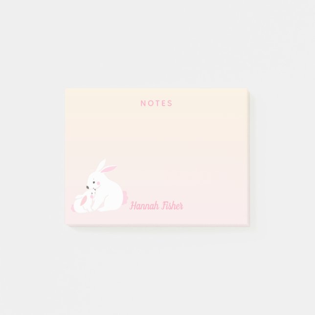 Post-it® De mignons lapins | Notes postales personnalisées (Devant)
