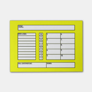 Post-it de traqueur de but