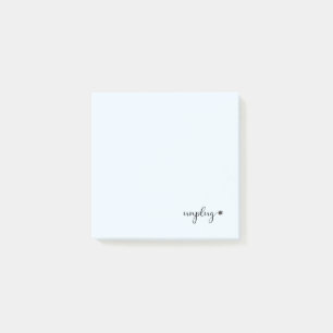 Post-it® Débrancher avec texte de script et fiche de cordon