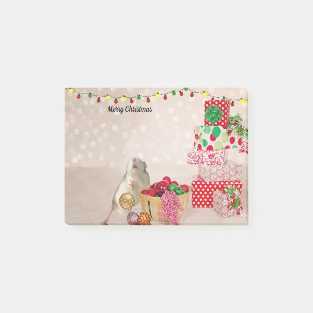 Post-it® Décor De Rat Migné Pour Noël (Devant)