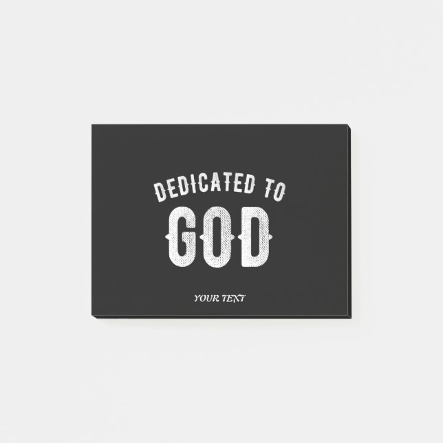 POST-IT® DÉDIÉ À DIEU PERSONNALISABLE COOL TEXTE BLANC (Devant)