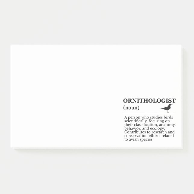Post-it® Définition d'ornithologue - Vogelkunde (Observatio (Devant)
