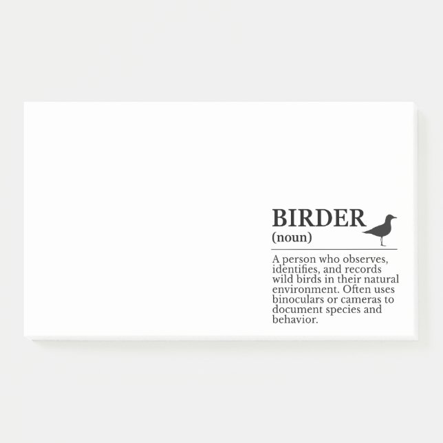 Post-it® Définition d'un ornithologue amateur - observateur (Devant)