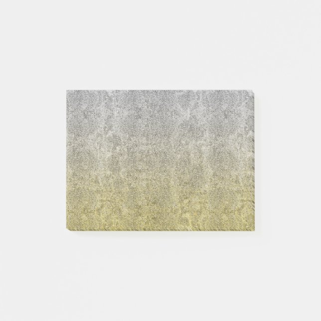 Post-it® Dégradé de Parties scintillant argent et or tombé (Devant)